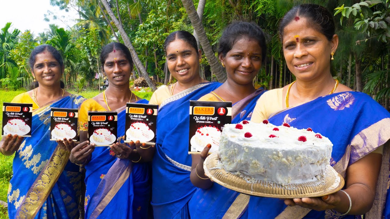 INSTANT WHITE FOREST CAKE MAKING | Cake Making At Home | Readymade white Forest Mix