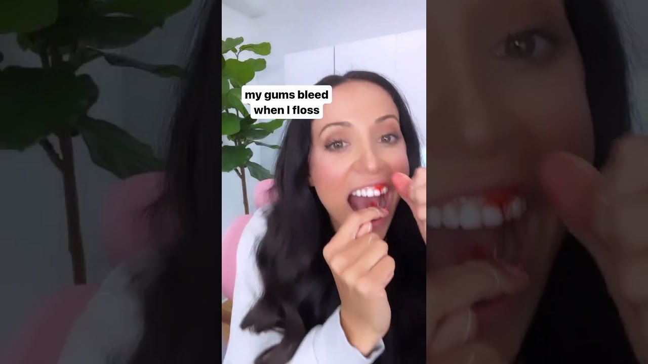 gums bleed when flossing? #shorts