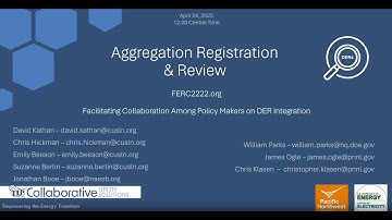 Aggregation Registration and Review - FERC Order 2222 Policy Tracker Webinar