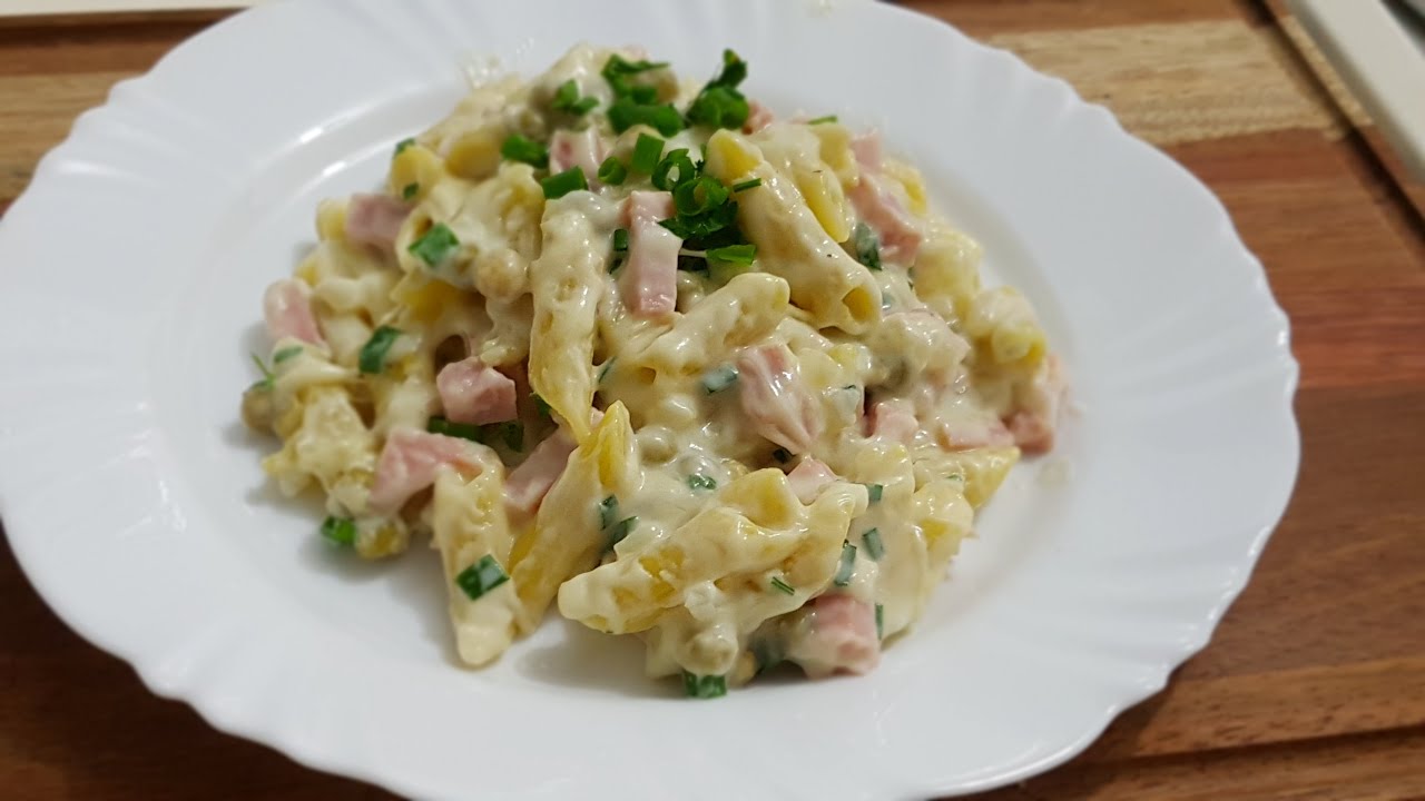 Самая вкусная паста, которую я когда-либо ела. Парижская лапша | белый соус с ветчиной.