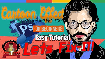 Cartoon Effect for Beginners Using Pen Tool Photoshop | How To Make a Vector Art.