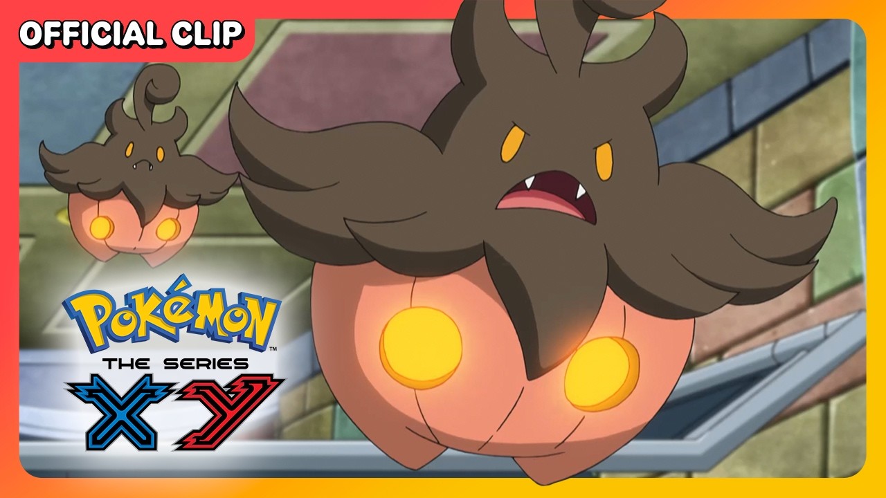 Pumpkaboo Evolves! | Pokémon the Series: XY Kalos Quest | Official Clip