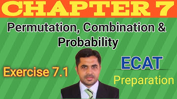 Exercise 7.1 | Chapter 7 | Permutation, Combination and Probability | FSc Math Class 11