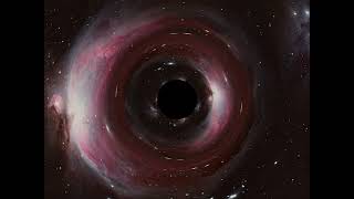Orion Nebula obscured and warped by a black hole