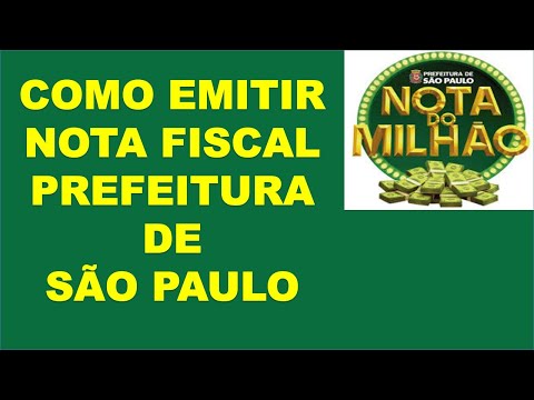 COMO EMITIR NOTA FISCAL DE SERVIÇOS PREFEITURA DE SP