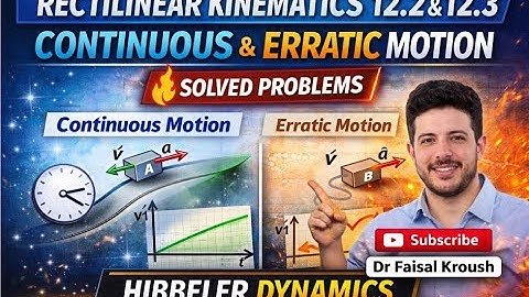 Rectilinear Kinematics (12.2 & 12.3):Continuous & Erratic Motion |Solved Problems –Hibbeler Dynamics