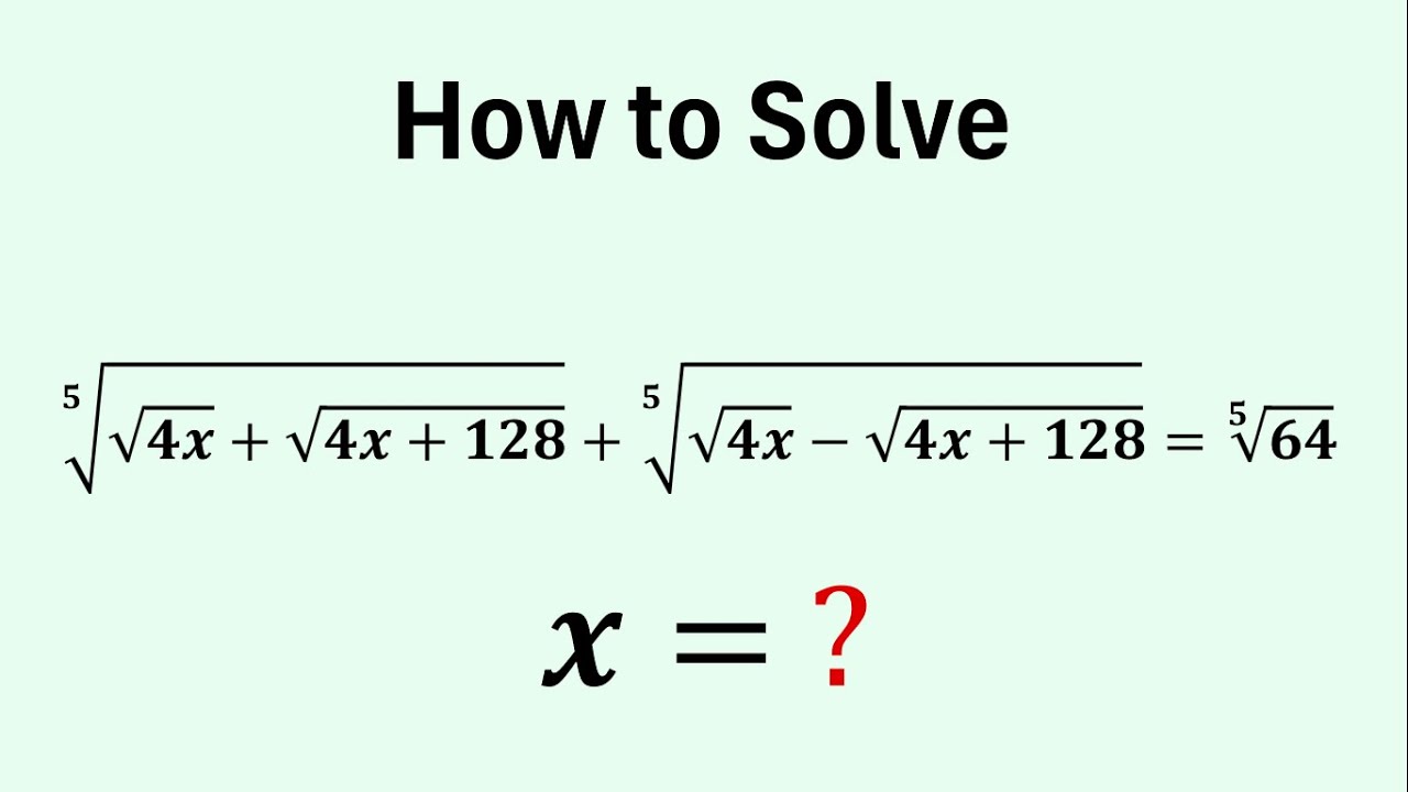 Let's Solve an Engaging Radical Equation Challenge | Algebra - YouTube