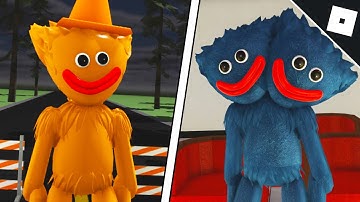 How to get the CONEHEAD HUGGY and TWINHEAD HUGGY BADGES and MORPHS in POPPY PLAYTIME MORPHS | Roblox