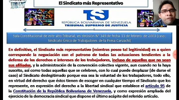 ¿Cuando un sindicato es representativo?