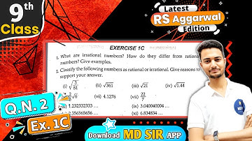 Rs Aggarwal Class 9 Chapter 1 | Exercise 1C Question number 2 | Number System | Md Sir Class 9