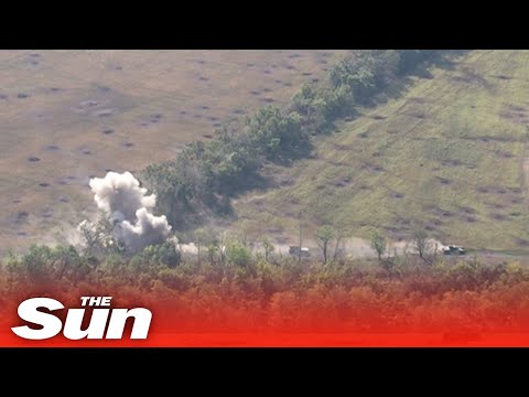 Russian forces destroy Ukrainian tanks and armoured vehicles