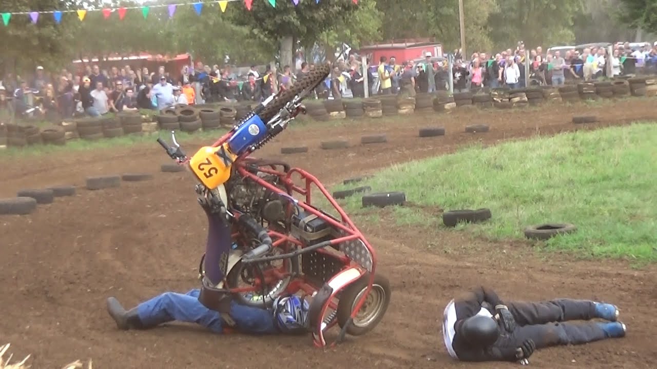 Bahngespann versus Crossgespann mit Sturz ohne Verletzung in Nutha 2022