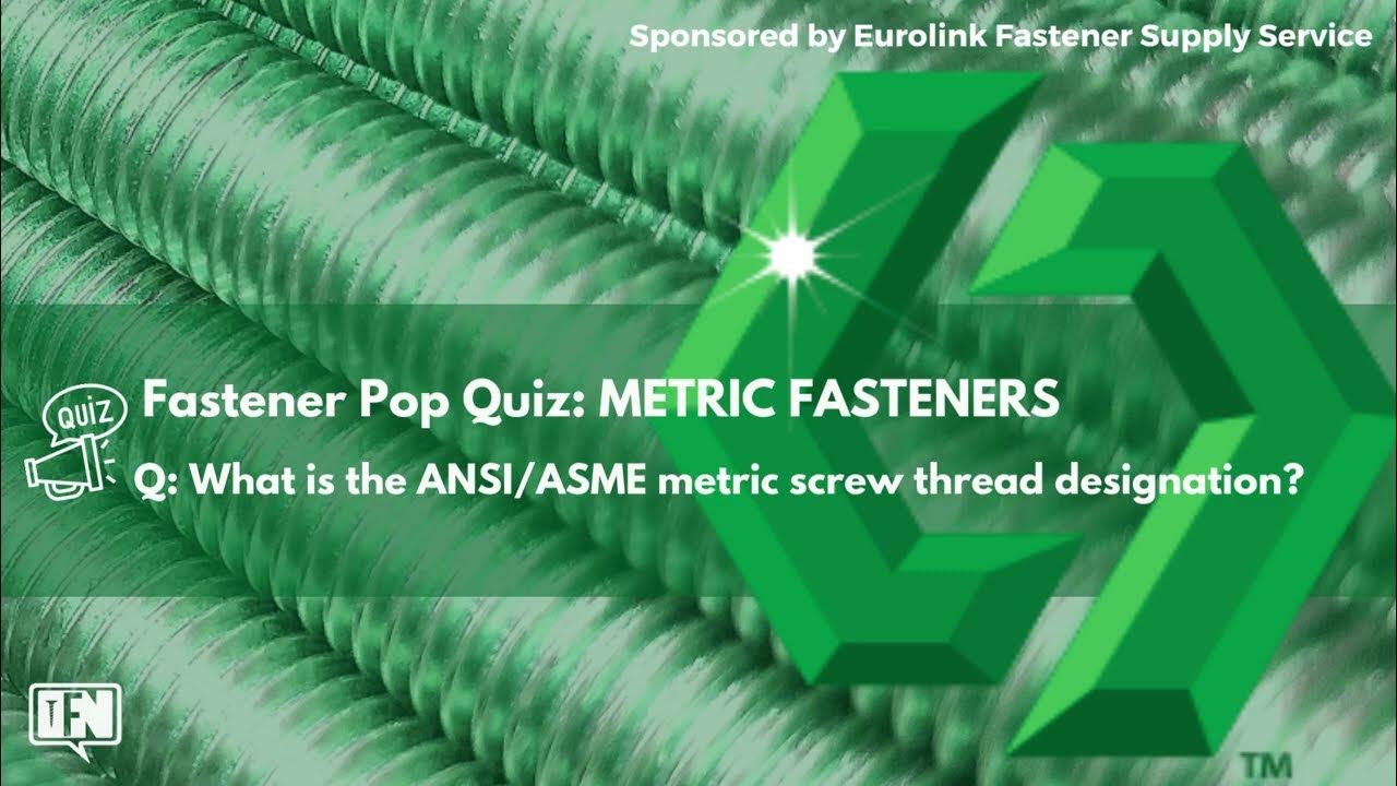 Fastener Pop Quiz METRIC FASTENERS YouTube