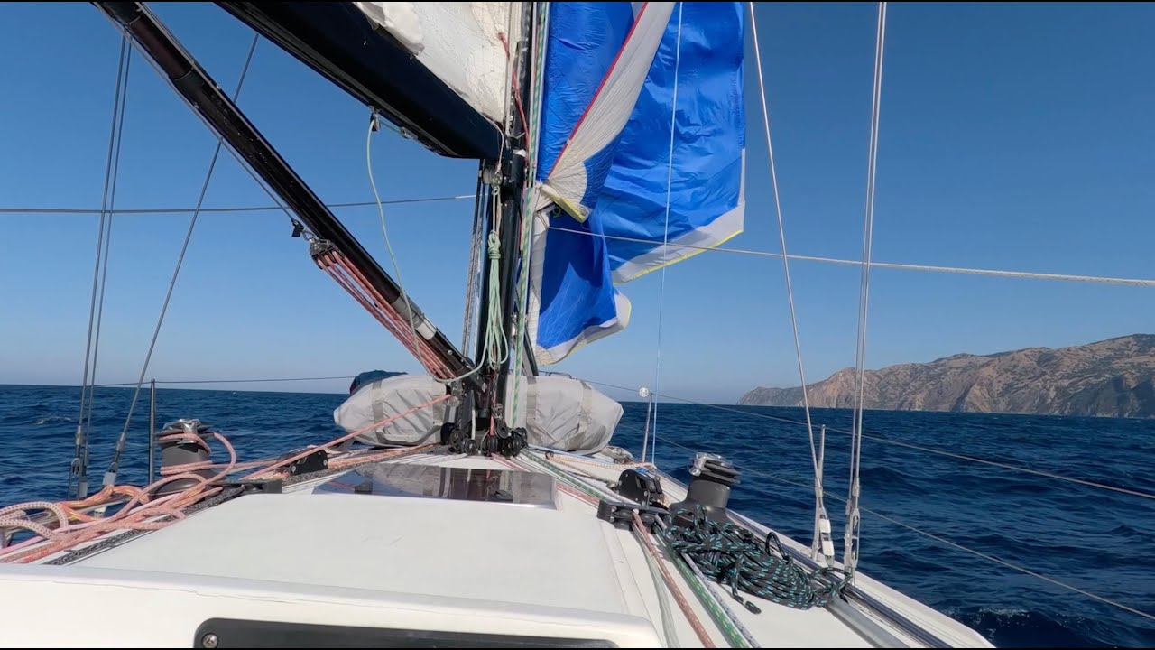 Spinnaker Carnage While Sailing to Catalina! #ourladydefiant #sailboat #boat #spinnaker