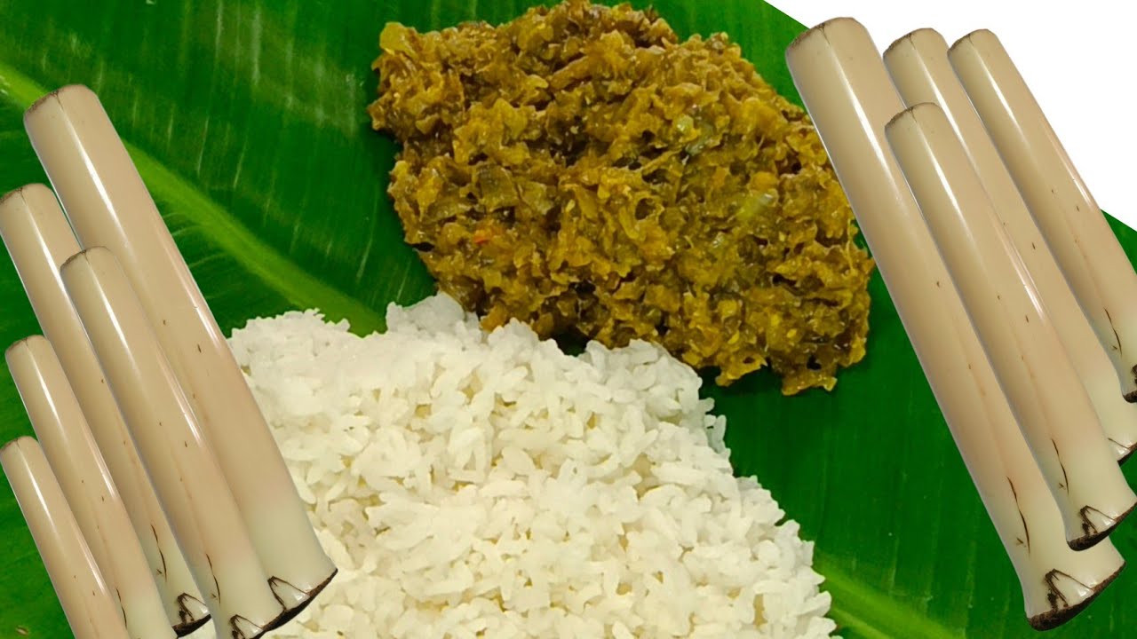 Assamese traditional dish kalposola/recipe of banana stem/Banana stem
