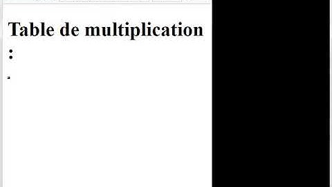 Exercice php tableau de multiplication