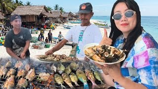 Grilled seafood feast at Pondok Nelayan! The fish and shellfish are incredibly fresh.
