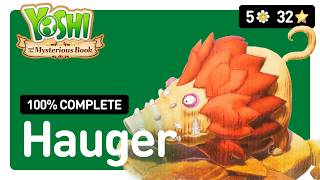 Hauger Habitat 100% Complete | Yoshi and the Mysterious Book | All 5 Smiley Flowers, All 32 Stars