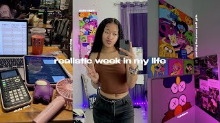 realistic week in the life of a uni student and full time youtuber (uni + art vlog) | ft. dyhair777