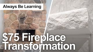 How to Paint A Stone or Brick Fireplace and Transform it for $75!