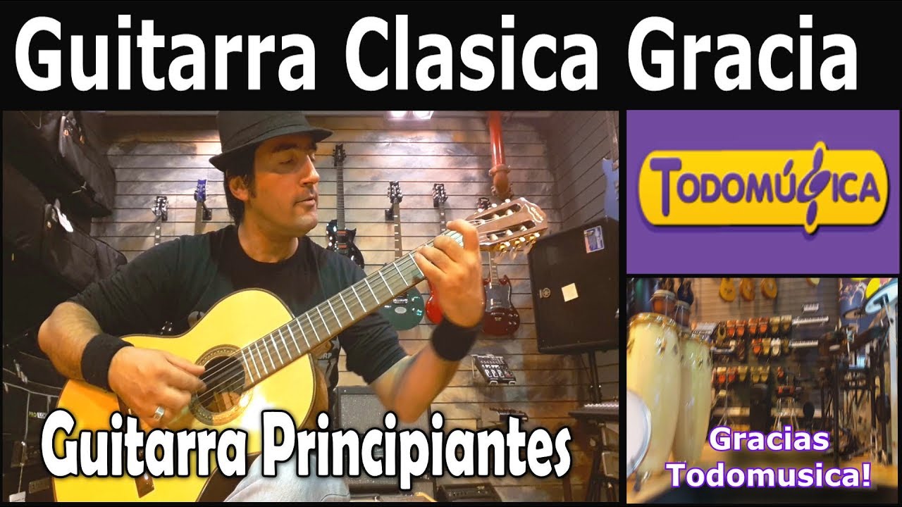 Review Guitarra principiantes clásica, Gracia - YouTube