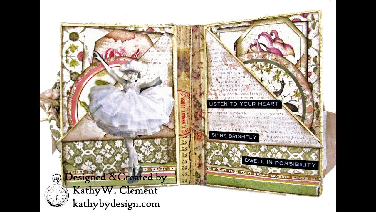 Eileen Hull Notebooks Tutorial with Stamperia Spring Botanic