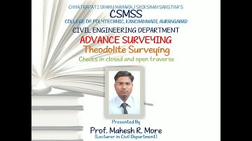 Checks in closed and open traverse