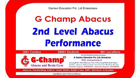 G Champ Abacus 2nd Level student