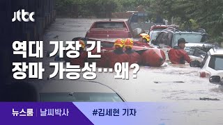 [날씨박사] 중부지방, 역대 가장 늦고 긴 장마 되나…왜? / JTBC 뉴스룸