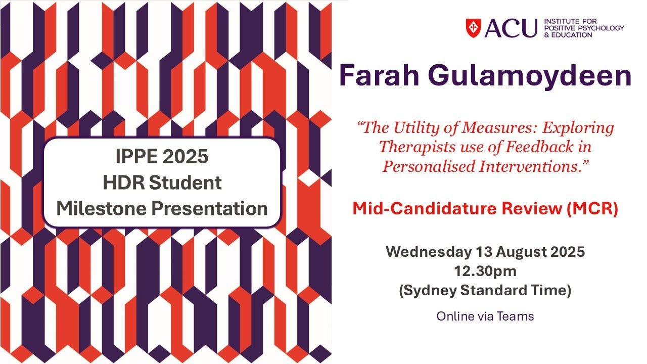 MCR Milestone Presentation  |  IPPE HDR Farah Gulamoydeen 13.08.2025