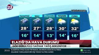 Elaziğda Hava Durumu Gök Gürültülü Sağnak Yağiş Bekleni̇yor