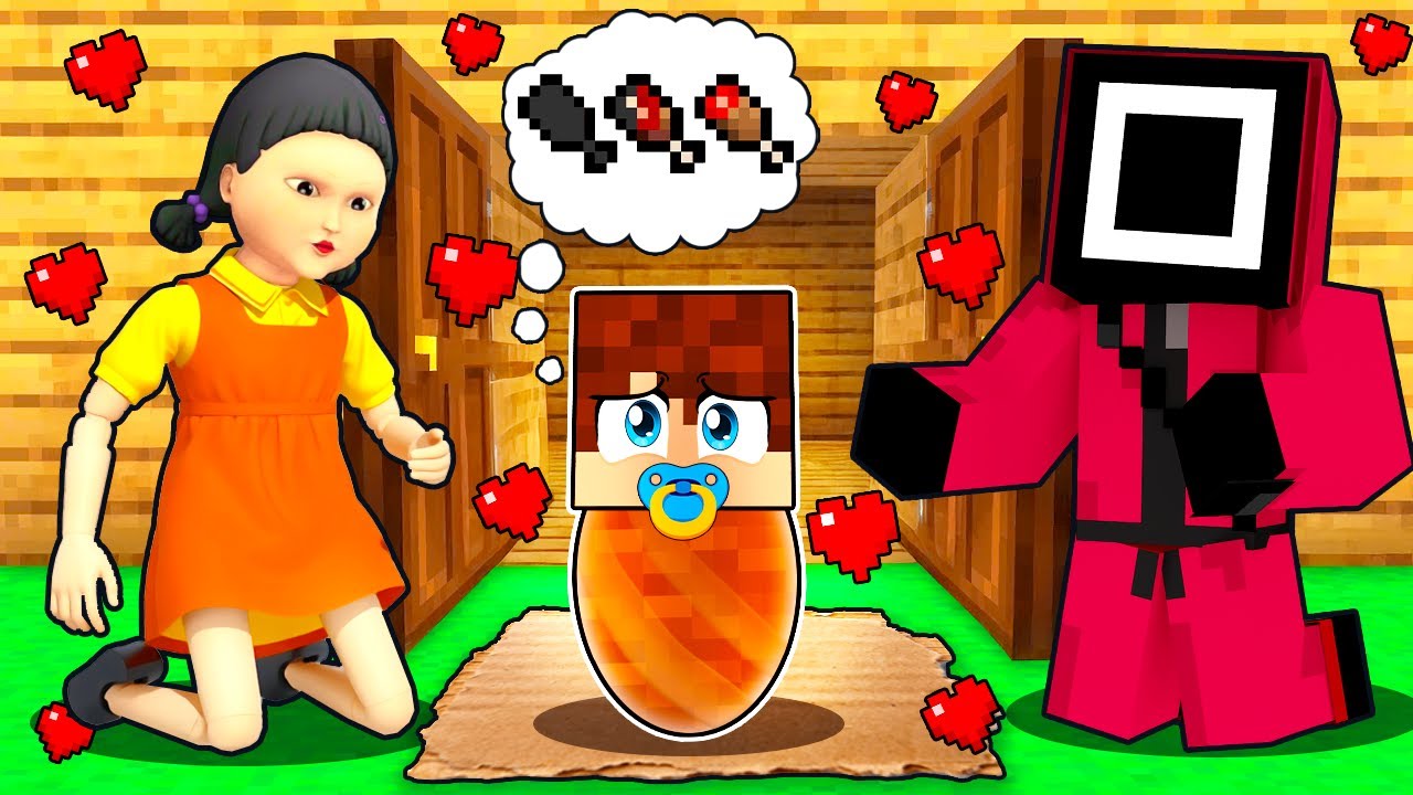 ZOSTAŁEM ADOPTOWANY PRZEZ RODZINE SQUID GAME 2 w Minecraft!