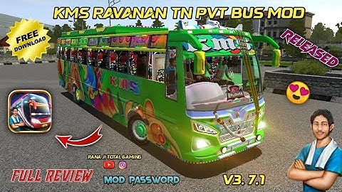 KMS RAVANAN TN BUS MOD RELEASED IN BUSSID |BUSSID V3. 7.1 #bus #simulator #Indonesia