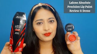Lakme Absolute Precision Lip Paint Review And Demo | 101 Statement Red |   By hnbStation