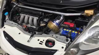 HONDA FIT GE8 install HKS power filter ホンダ フィット GE8 L15A HKS スポンジタイプ エアクリーナー