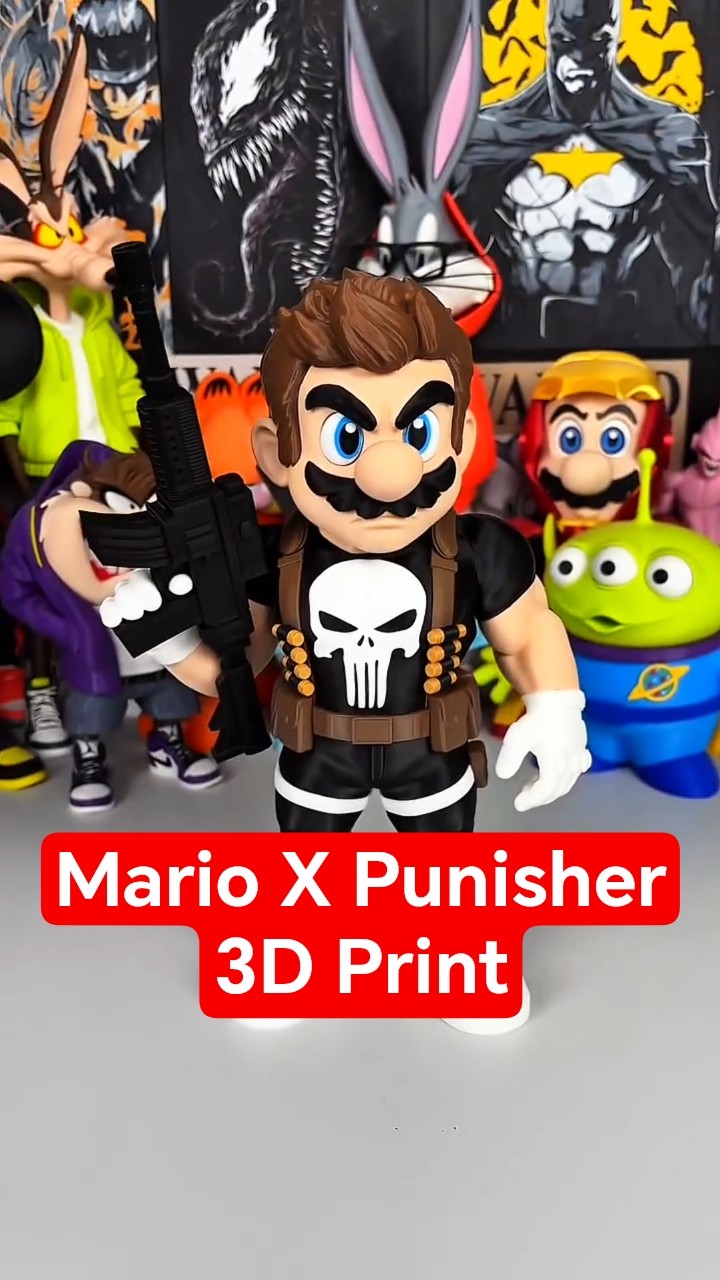 マリオ x パニッシャー 3Dカスタムフィギュア MARIO BROS PUNISHER (MULTIPART / NO AMS) - Cults3D 3D Model | 3Drop