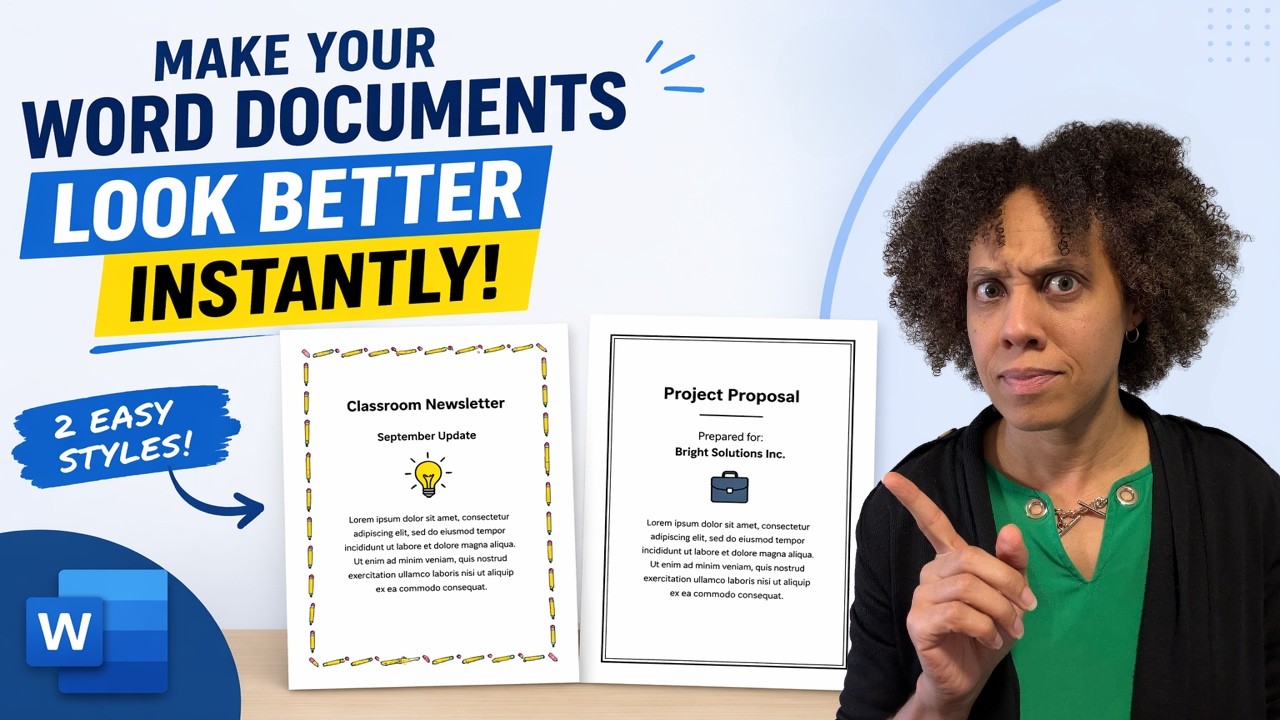 Easy Way to Upgrade Your Word Documents (Page Borders 2026) - YouTube