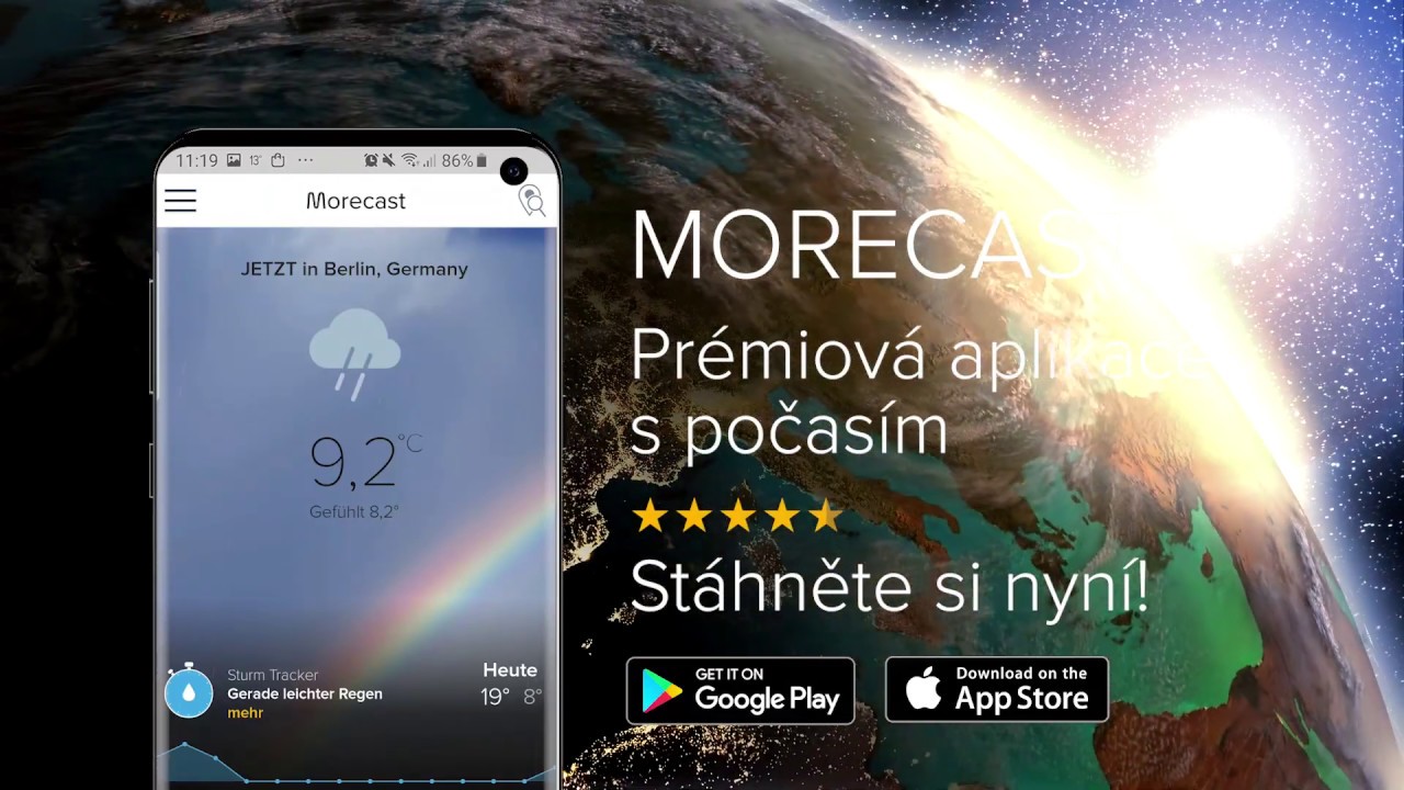 Morecast - Předpověď počasí s radarem a widgety