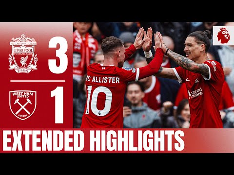 EXTENDED HIGHLIGHTS: Salah, Núñez VOLLEY & Jota secure the win at Anfield! | Liverpool 3-1 West Ham