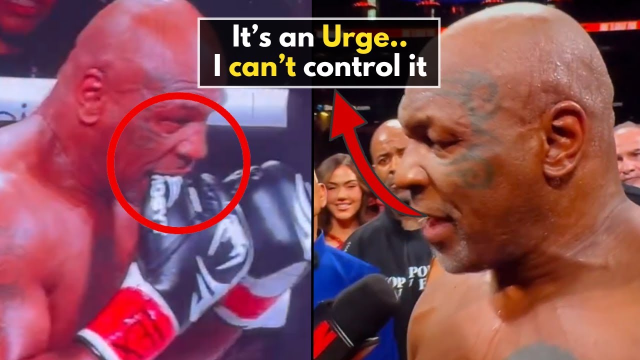 Mike Tyson explains why he was biting his gloves during Jake Paul fight