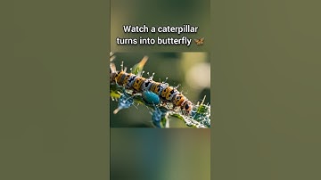 Caterpillar to Butterfly 🐛✨ #viral #insects #aishorts #nature #veo3 #veo