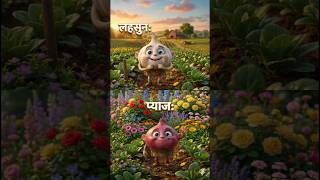 "लहसुन और प्याज की अनोखी दोस्ती! 🧄🧅"#GarlicOnion#CuteStory#VegetableFriends#ShortsStory