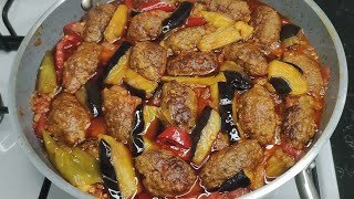 Azıcık Kıymadan Kebap Lezzetinde Patlıcanlı Ana Yemek Tarifi 🤌Tencerede Köfteli Patlıcanlı  Yemek 