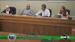 Select Board: September 7, 2021