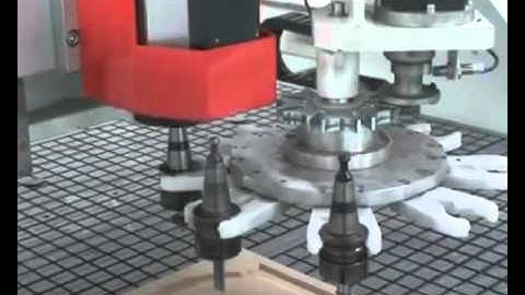 Carousel Type Automatic Tool Changer Mechanism Tool Changing CNC Router Machine