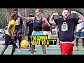 "We Gon' BEAT YO A** Out Here" We BARELY Made It Out The Park! 5v5 w/ Crswht & East Coast Squad!
