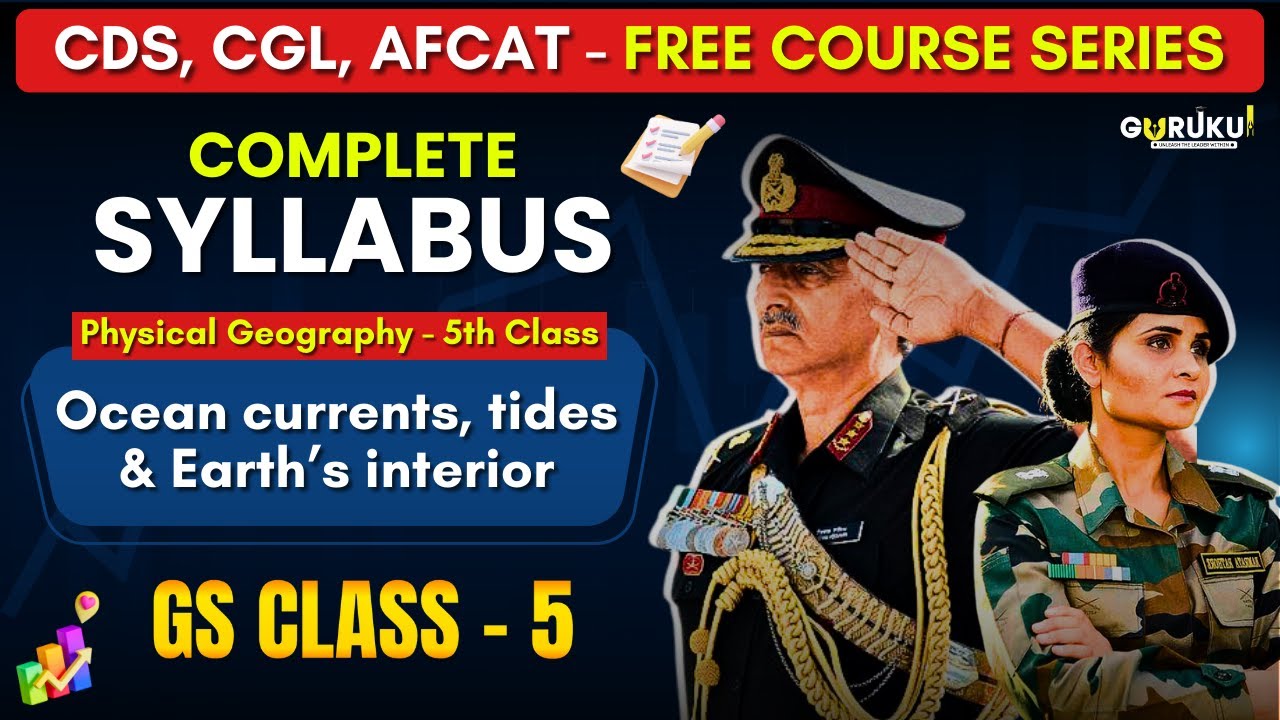 Ocean currents, tides and Earth's interior | CDS, CGL, AFCAT Free course series