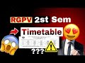 2nd Semester Final Exam Timetable 😱 Important Announcement 💥 RGPV 2nd Semester Timetable