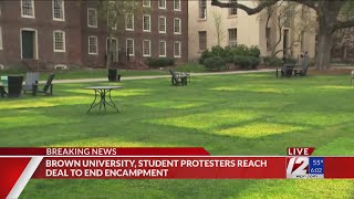 Protesters end encampment at Brown University