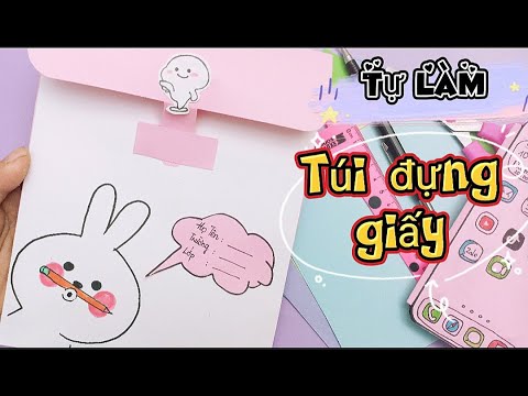 Video Gấp túi đựng giấy kiểm tra, đồ dùng học tập thỏ cute... - youtube